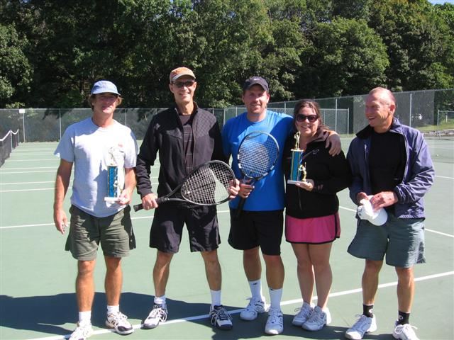 Tennis tournament winners John Loupos and Paul Kor